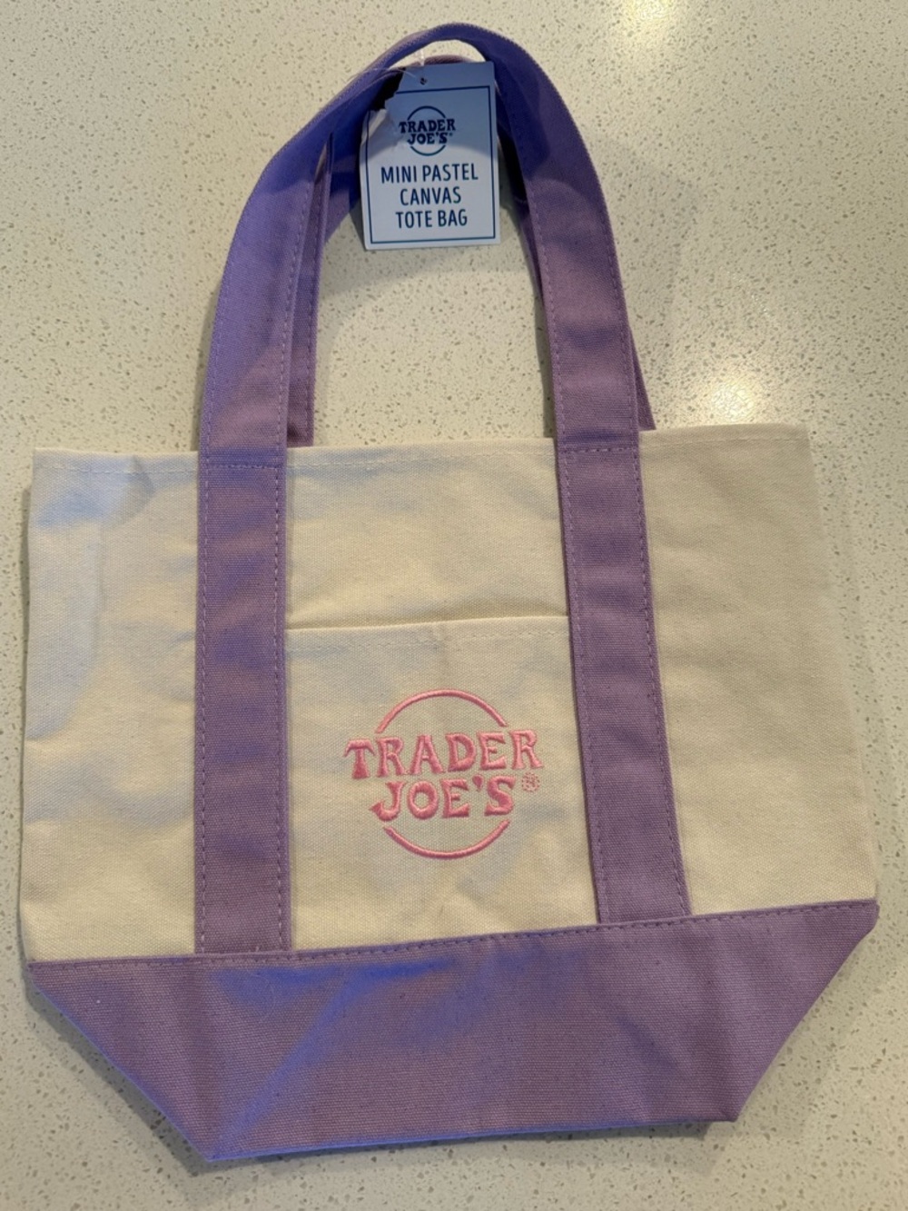 Traders Joes Mini Tote Purple